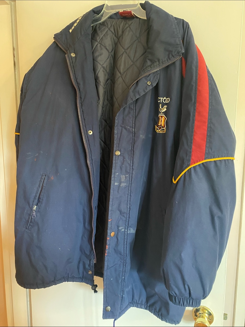 Men’s Bradford City Football Club Navy Quilted Puffer Jacket